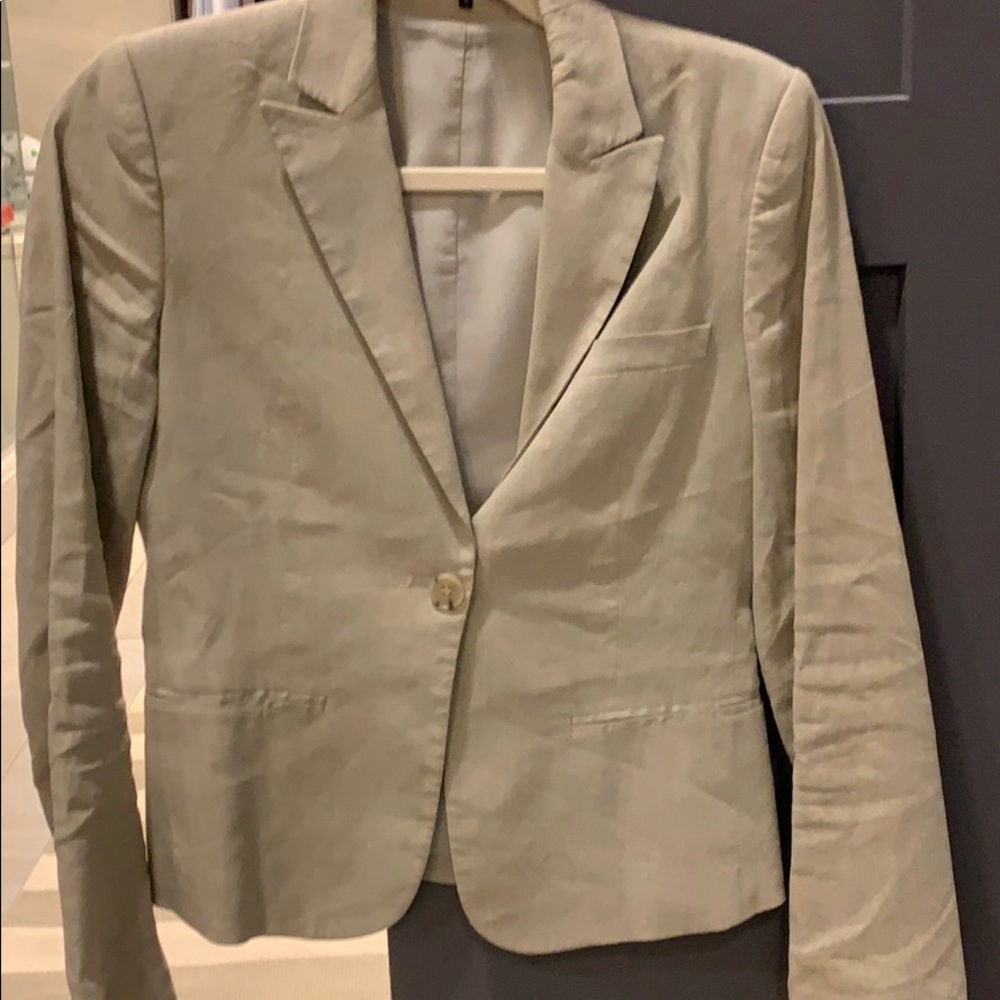 Theory linen blazer beige